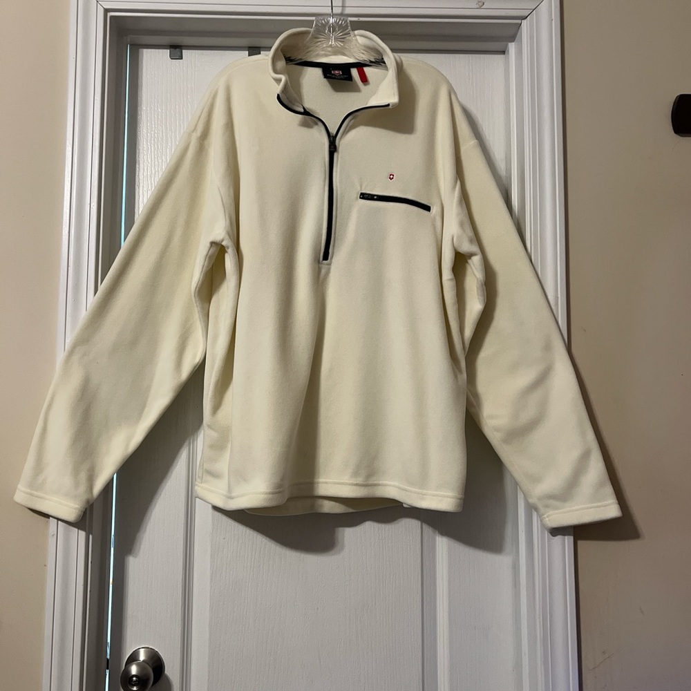 Victorinox Men's Off-White Zip-Up Sweater